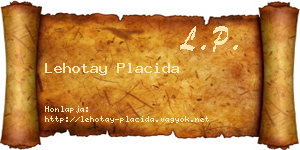 Lehotay Placida névjegykártya